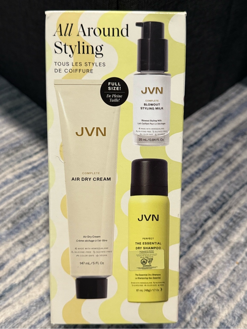 JVN All Around Styling Set — Yellow & Cream Bottles